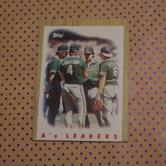 Oakland A’s 1986 Team Leaders #456 Baseball Card - Picture 1 of 2